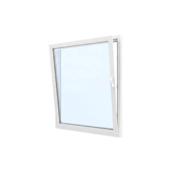 36 in. x 48 in. Elite Euro White Double-Pane Vinyl Tilt/Turn Window with Screen and Left Inward Swing