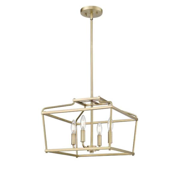 Nellita 16 in. Wide 4-Light Pendant-Vintage Brass