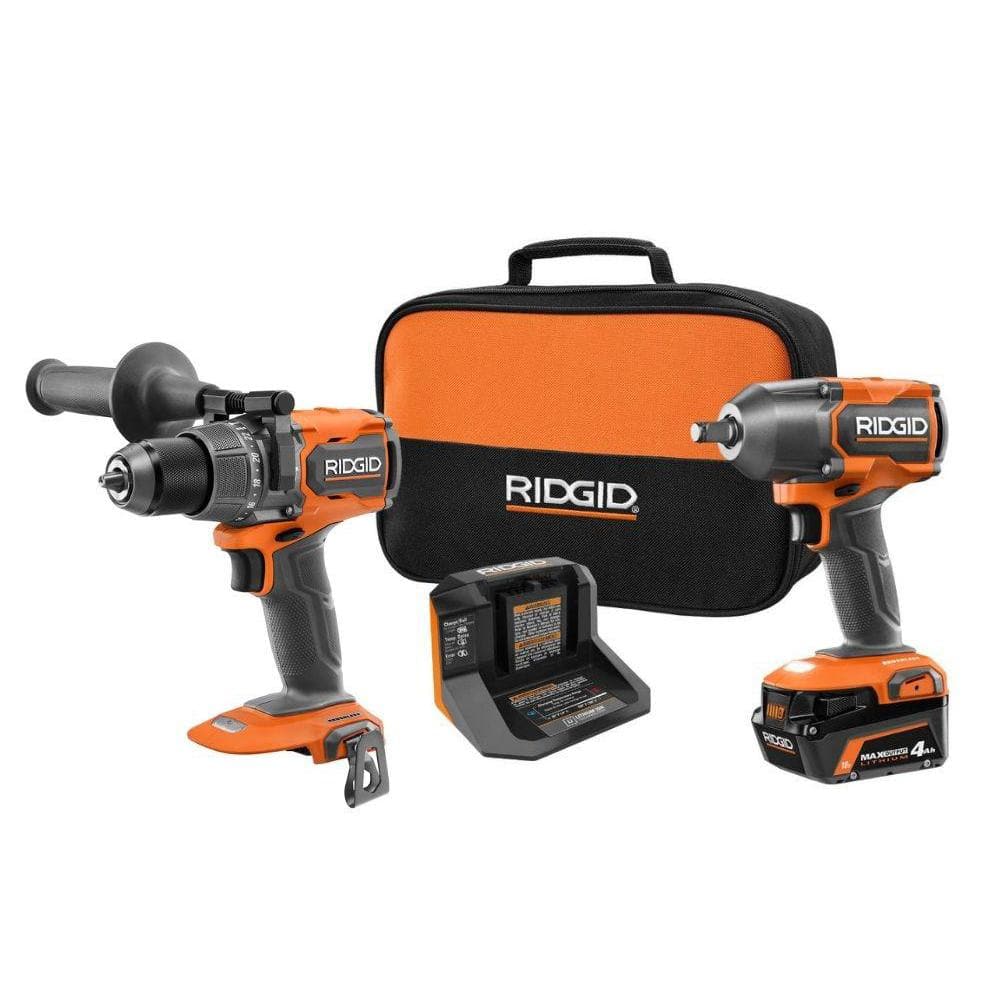 RIDGID 18V Brushless Cordless 2-Tool Combo Kit w/ 1/2 in. Impact