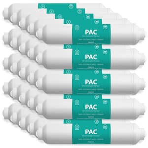 Post Activated Carbon 5 Micron 1/4 in. Threaded Water Filter Replacement - Under Sink Reverse Osmosis System (25-Pack)