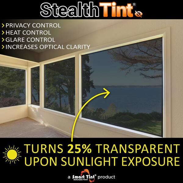 smartfilm 60 in. L x 30 in. W Sun-Activated Smart Film, Transition ...