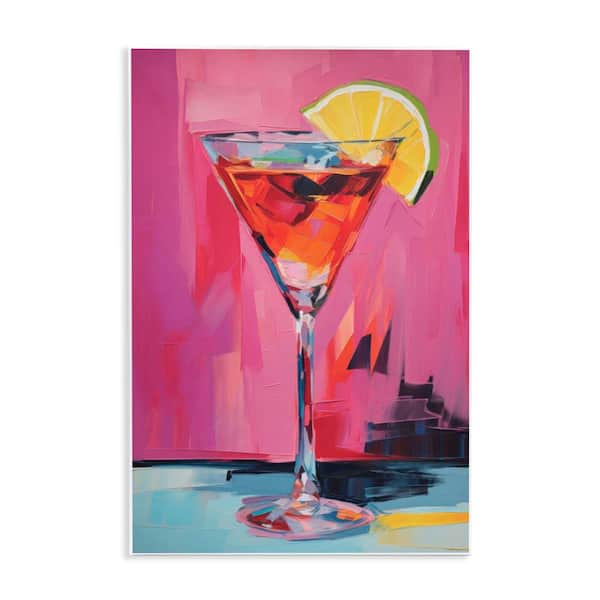 Stupell Industries Pink Lady Cocktail by LSR Design Studio Unframed Food Graphic Art Print 15 in. x 10 in.