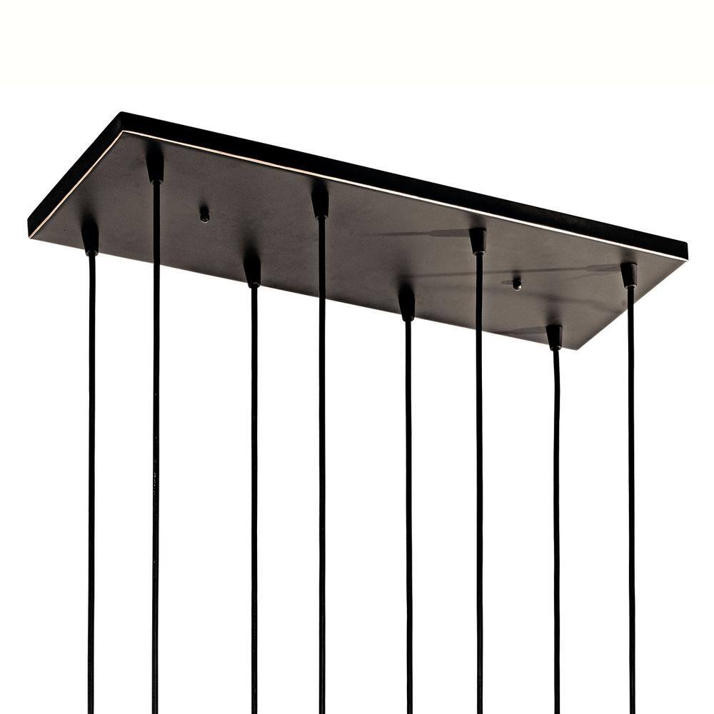 Olde Bronze Vintage Jar-Inspired 8-Light Linear Chandelier