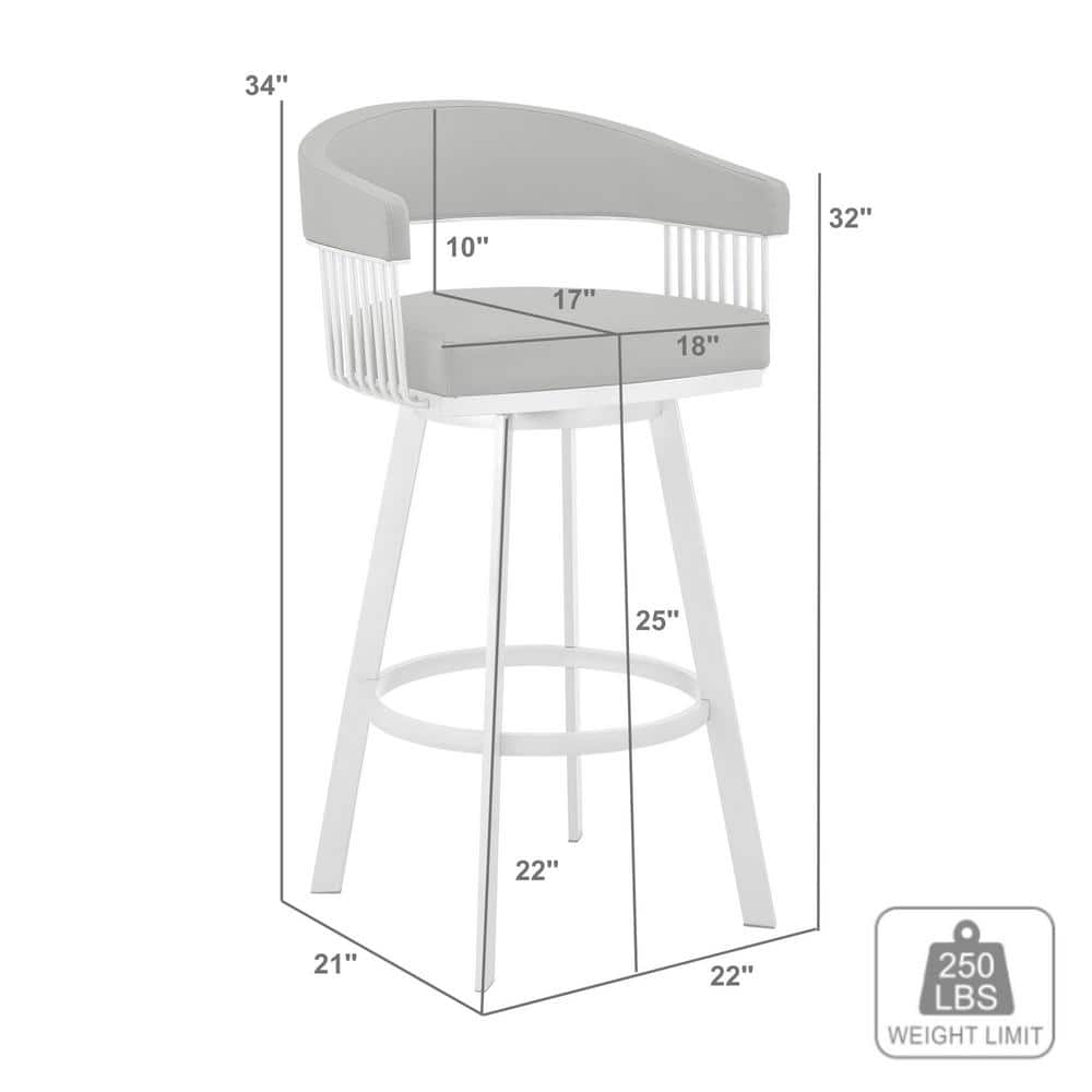 Chelsea Black Faux Leather Swivel Counter Stool
