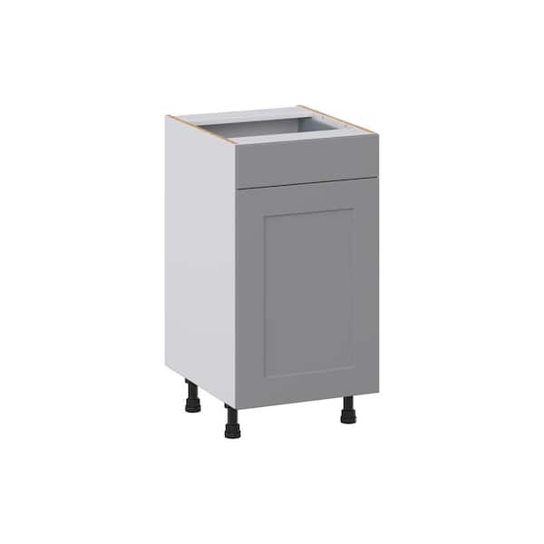 J COLLECTION Roseland 18 in. W x 21 in. D x 34.5 in. H Assembled Shaker Bath Base Kitchen Cabinet in Slate Gray with 1 Drawer