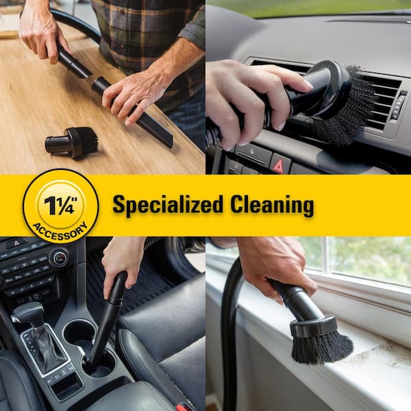 1-1/4 in. Dusting Brush and Crevice Tool Shop Vacuum Attachments for Select RIDGID, Stinger and Bucket Head Wet Dry Vacs