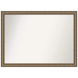 Angled Bronze 41.25 in. x 30.25 in. Non-Beveled Modern Rectangle Wood Framed Wall Mirror in Bronze