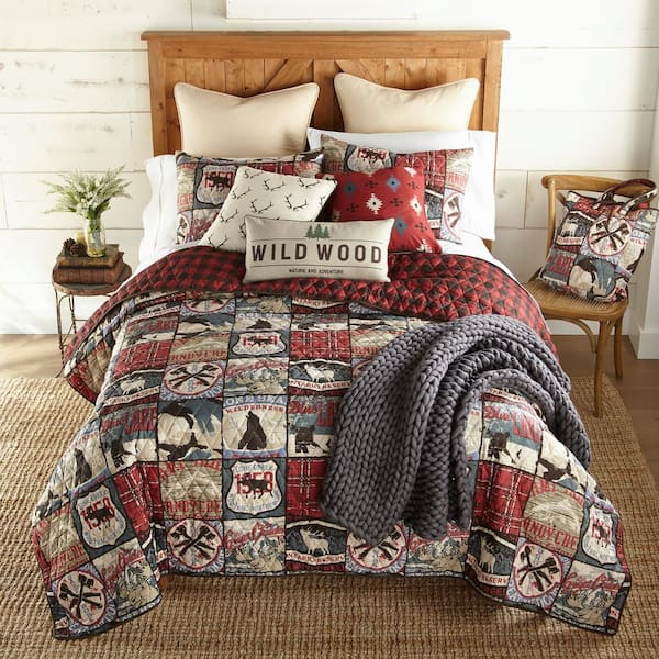 DONNA SHARP The Great Outdoors 3-Piece Multi-Color Queen Polyester Quilt Set