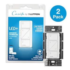 Lutron Credenza Plug-In Dimmer Switch for Table Lamps, 100-Watt LED, White  (TTCL-100H-WH) TTCL-100H-WH - The Home Depot