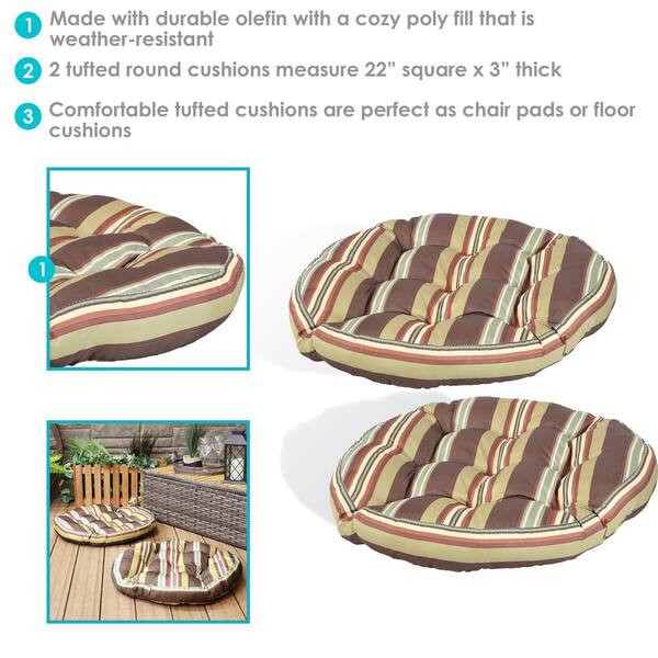 Buy Round Floor Cushions With Handle Set at S&S Worldwide