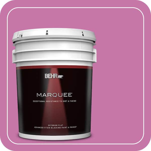 BEHR MARQUEE 5 gal. #680B-5 Strawberry Freeze Flat Exterior Paint & Primer