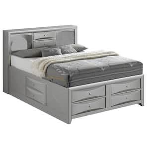 Marilla Silver Champagne Queen Panel Beds