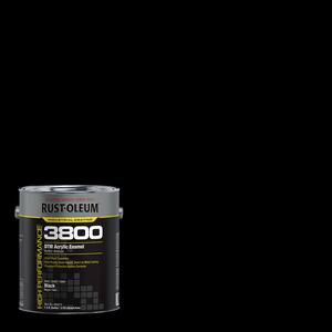 1 gal. 3800 DTM OSHA Satin Black Interior/Exterior Acrylic Enamel Paint (2 Pack)