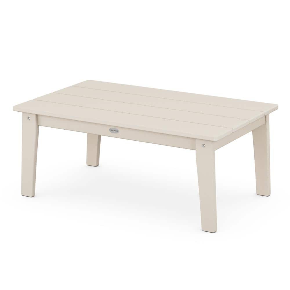 POLYWOOD Grant Park Sand Plastic Outdoor Coffee TableCTL2336SA The
