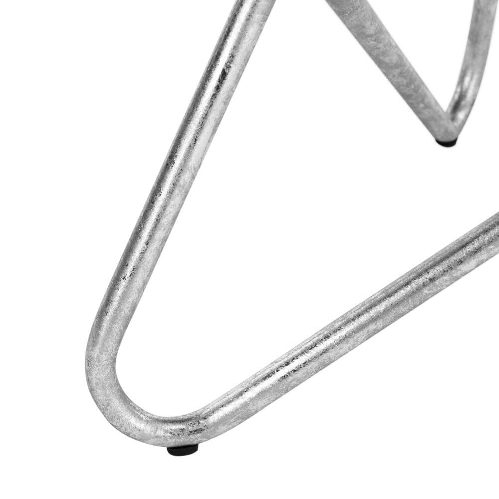 Galexia 24" Silver Leaf Metal Backless Counter Stool