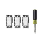 Diva LED+ Dimmer Switch for dimmable LEDs, White, and Klein 11-in-1 Multi Bit Screwdriver and Nut Driver (3-Pack)
