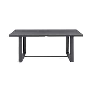 Argiope Dark Grey Rectangular Aluminum Outdoor Dining Table
