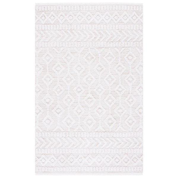 Augustine Ivory/Beige 8 ft. x 10 ft. Arrow Diamonds Area Rug