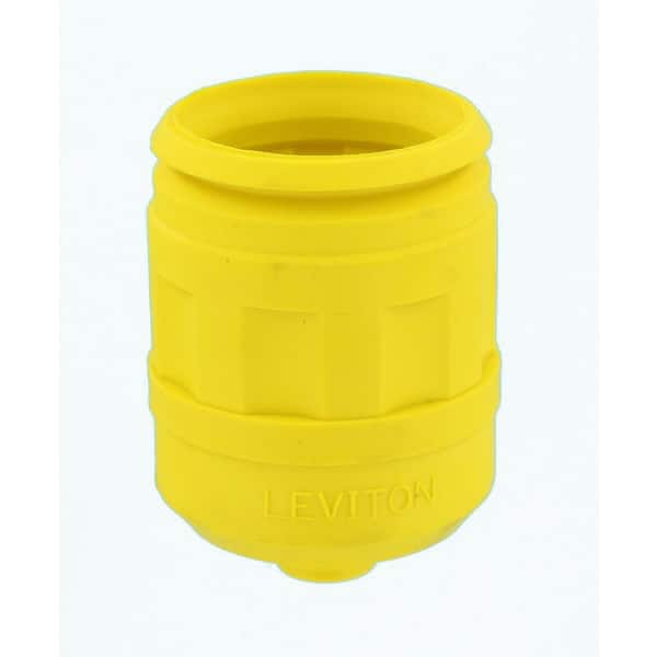 Leviton Weather Resistant Boot for 15/20 Amp 3, 4-Wire Straight or Locking Plug, Yellow