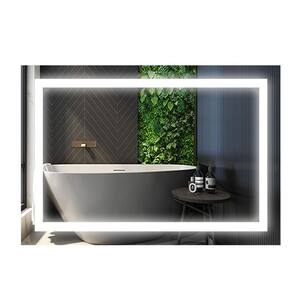 24.01 in. W x 31.96 in. H Rectangular Framed Dimmable LED Wall Bathroom Vanity Mirror with Anti-fog and Memory Function