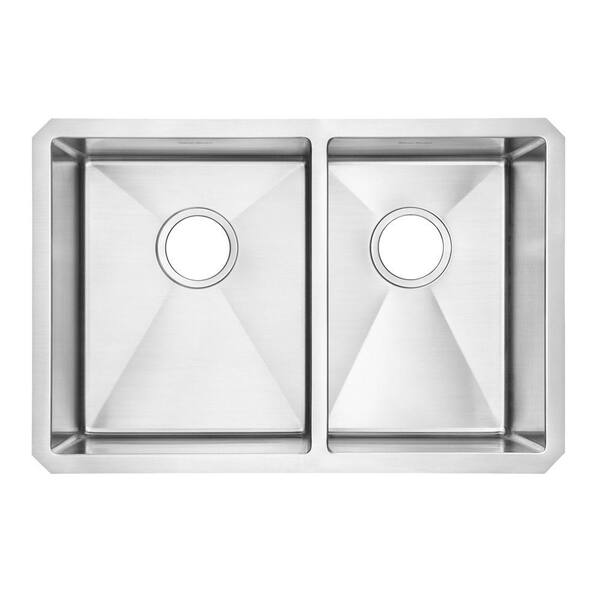 American Standard Prevoir Undermount Brushed Stainless Steel 2 in. 0-Hole Double Combo Bowl Kitchen Sink-DISCONTINUED