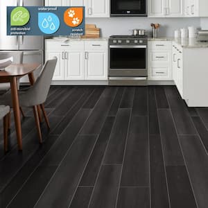 black vinyl plank flooring home depot