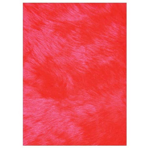 LA Rug Flokati Red 3 ft. x 5 ft. Area Rug