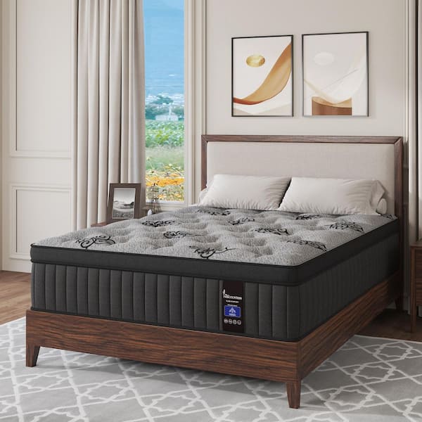 Twin Medium Firm 10 in. Memory Foam Hybrid Mattress with Euro Top, Edge Support and Bed-in-a-Box Mattress