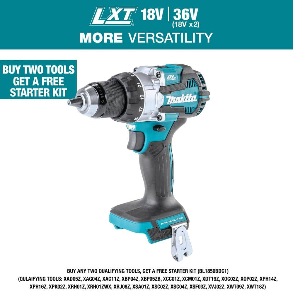 Makita 18-Volt LXT Lithium-Ion Compact Brushless Cordless 1/2 in ...