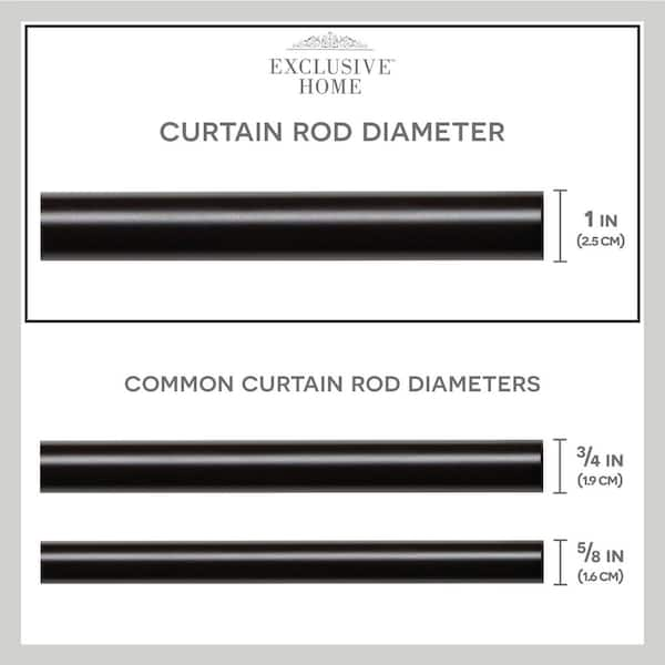 LTL Home Products 63 in. Intensions Single Curtain Rod Kit with Galvanized  with End Caps, Ceiling Brackets and S Hooks INDGALCEIL63SH - The Home Depot