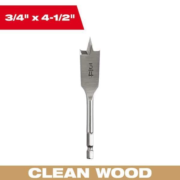 Milwaukee 3/4 in. x 4.5 in. Flat Boring Bit