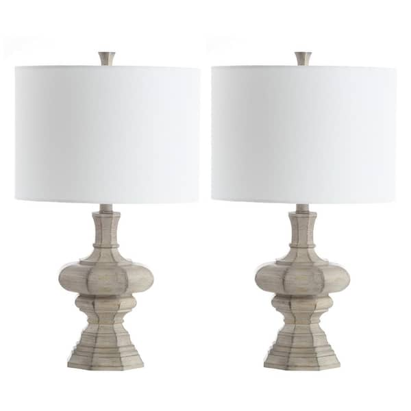 SAFAVIEH Melville 24 in. Gray Wash Table Lamp