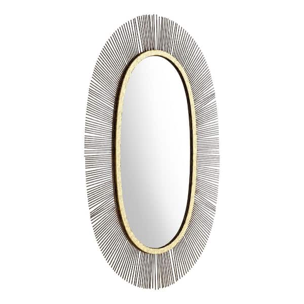 ZUO Medium Oval Black Modern Mirror (38.2 in. H x 24.5 in. W)