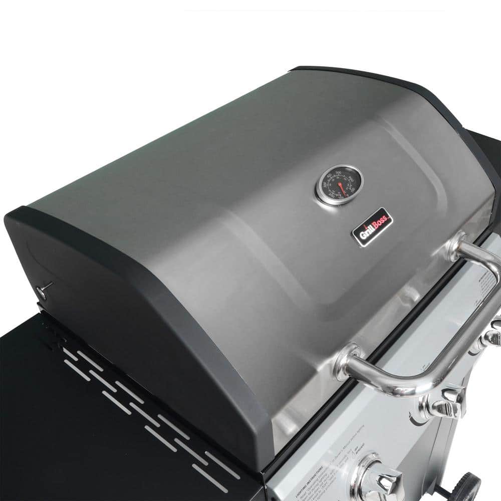 Grill Boss 3-Burner Black Stainless Steel Propane Gas Grill