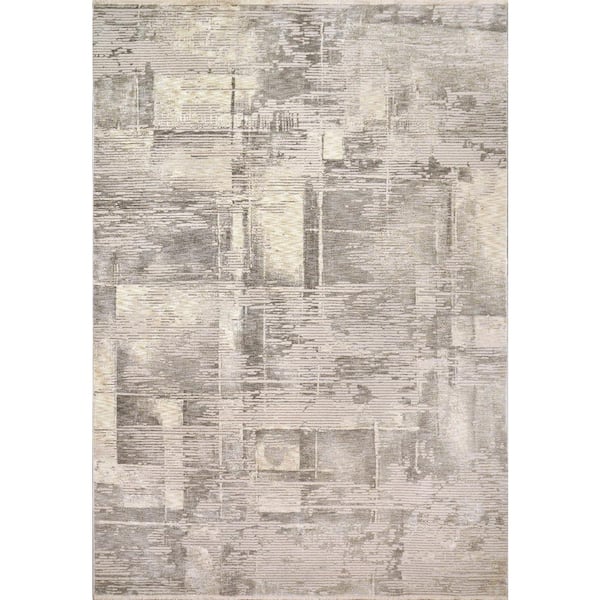 Dynamic Rugs Hudson 7 ft. 10 in. X 10 ft. 10 in. Beige/Grey Abstract