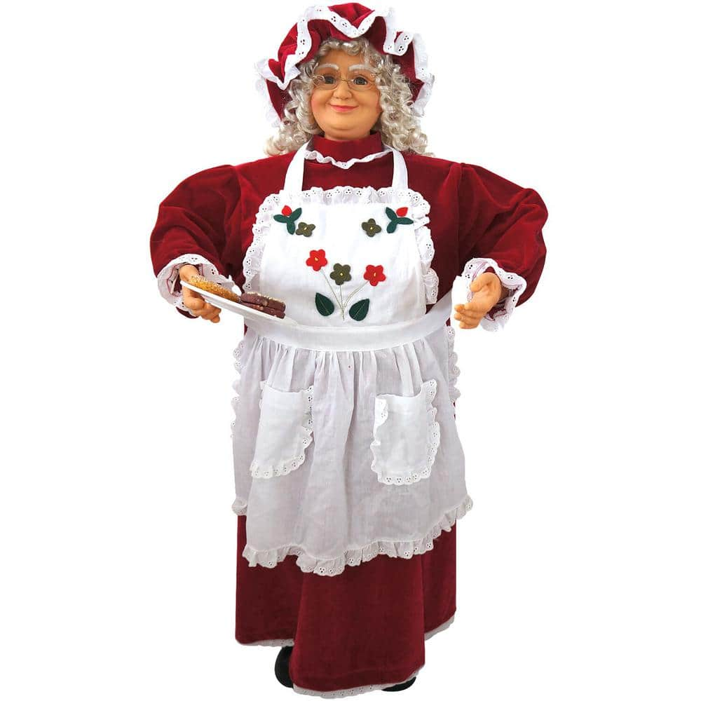 36 in. Christmas Baking Mrs. Claus with Apron, Christmas Cookies, Music and Motion -  Christmas Time, CT-MC036-2RD7