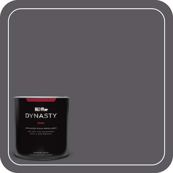 BEHR DYNASTY 1 qt. #MQ5-02 Dark Shadows One-Coat Hide Matte Interior Stain-Blocking Paint & Primer