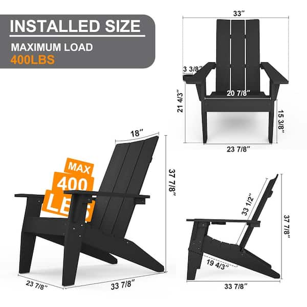 Oversized Triple Chair | Portal Outdoors Black