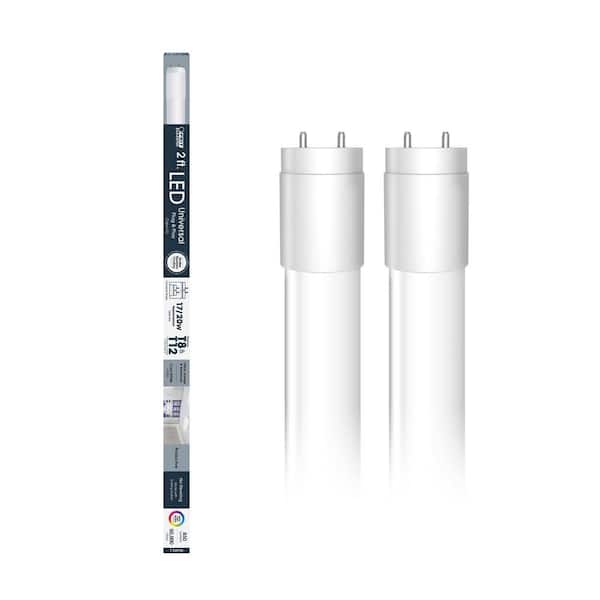 10-Watt 2 ft. T8/12 G13 Type A Plug and Play Linear LED Tube Light Bulb, Cool White 4000K, 1 Bulb