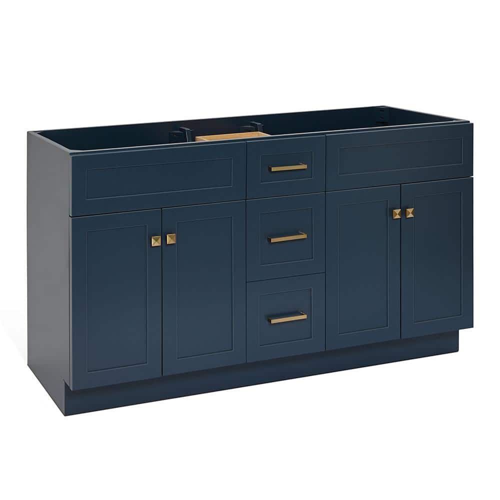 Midnight Blue 60'' Double Freestanding Bathroom Vanity