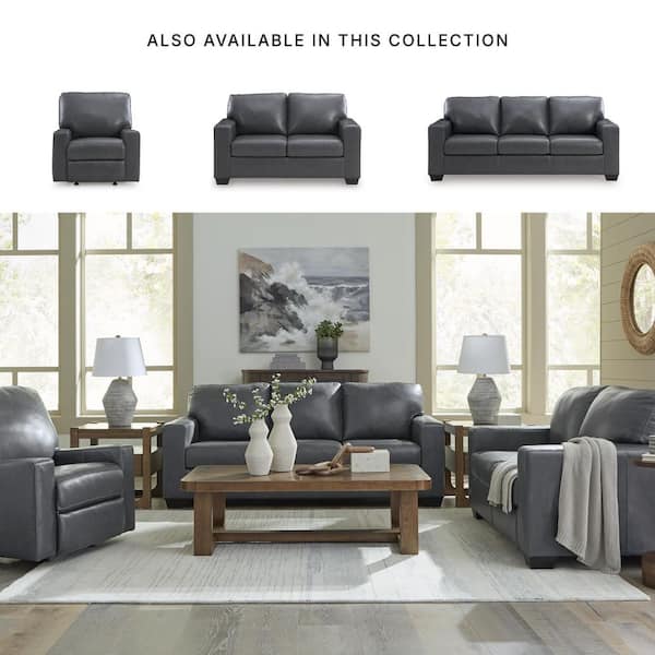 Signature DESIGN BY ASHLEY Bolsena 62 in. Solid Leather Match 2