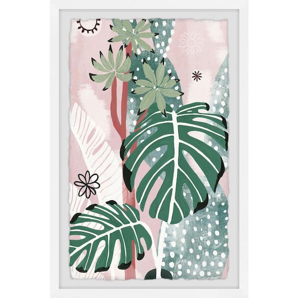 Unbranded "Variegated Monstera" by Parvez Taj Framed Nature Art Print 45 in. x 30 in.