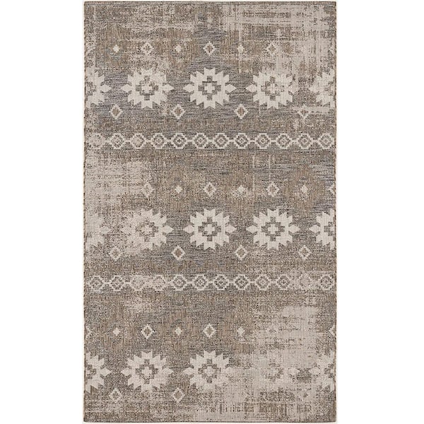 null Vista Beige (3 ft. x 15 ft.) Abstract - 2 ft. 7 in. x 15 ft. Modern Abstract Runner Rug