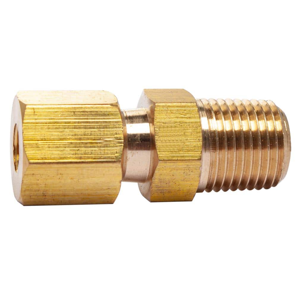 Produktbild von 1 8 Npt Extension Brass Pipe Fitting Reducer – 3/8" Female NPT To 1/8" Male NPT Heavy Duty Adapter Brass Fitting