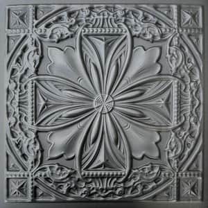 Lucas's Shield Black Matte 1.6 ft. x 1.6 ft. Decorative Foam Glue Up Ceiling Tile (259.2 sq. ft./Case)