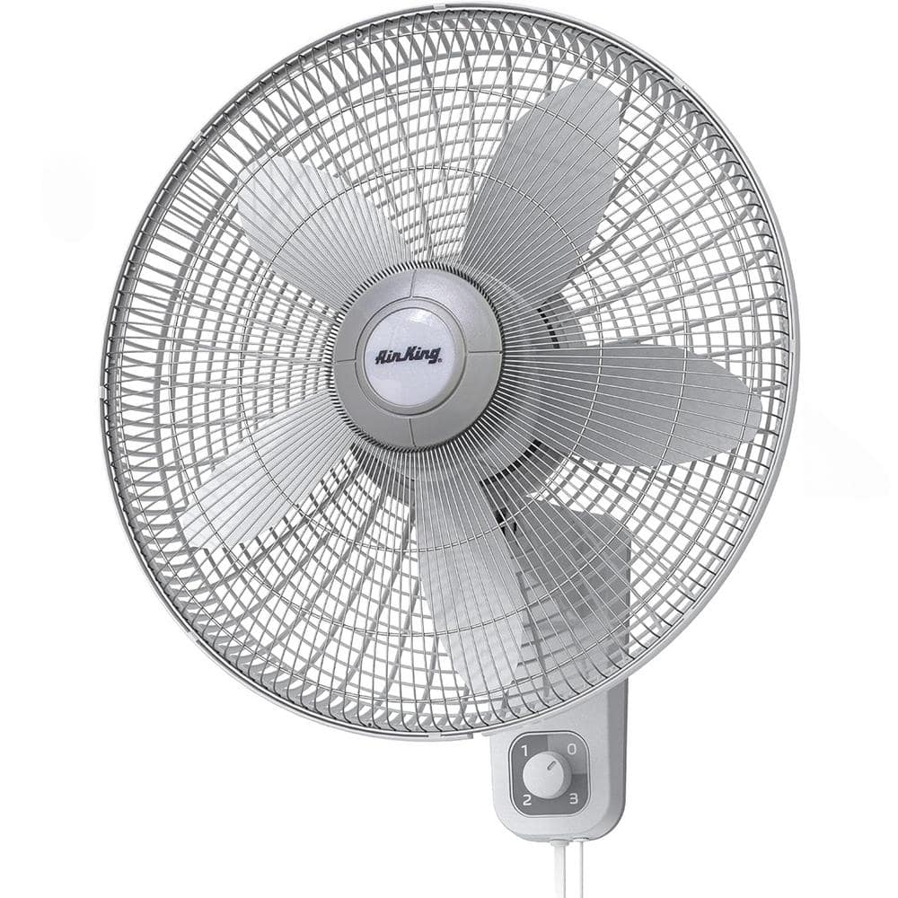 18 in. 3-Speed Commercial Grade Oscillating Wall Mount Fan, White