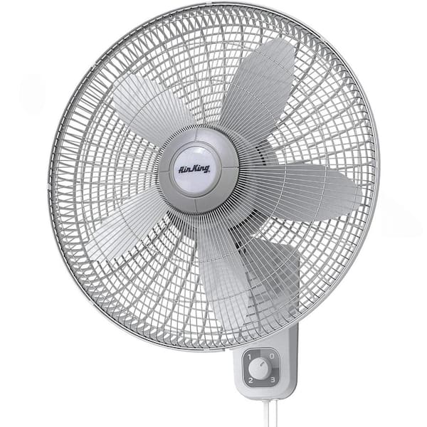 Adrinfly 18 in. 3-Speed Commercial Grade Oscillating Wall Mount Fan, White