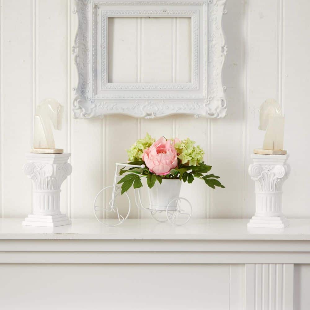 Summer Bliss Hydrangea & Peony 10" Potted Tabletop Arrangement