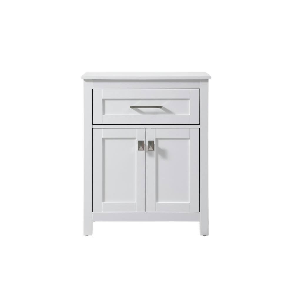 Timeless Home 24 in. W x 16 in. D x 30 in. H White Freestanding Linen Cabin
