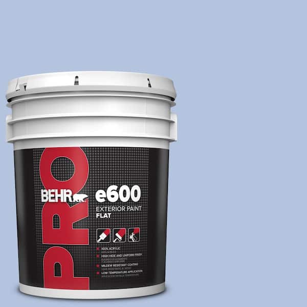 BEHR PRO 5 gal. #600C-3 Periwinkle Bud Flat Exterior Paint